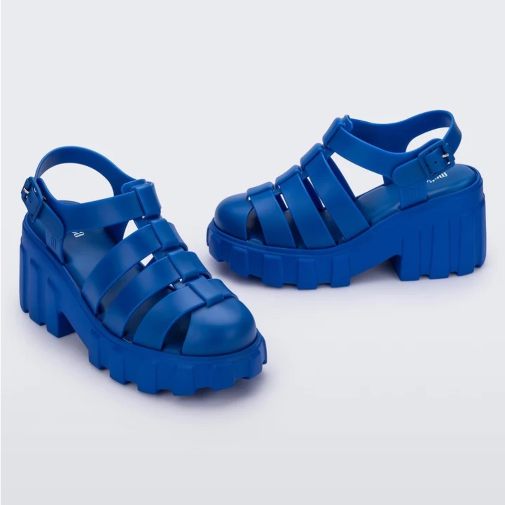 Melissa Megan Platform Sandals – Replay Blue – Size 7